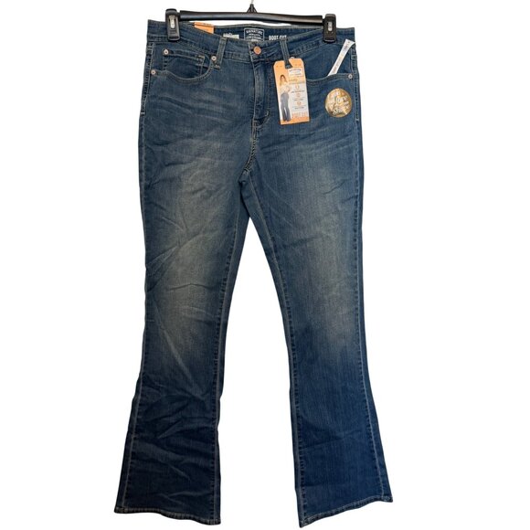 Signature By Levi Strauss Totally Shaping Bootcut Women’s Jeans Size 16 Blue Den - Picture 1 of 8